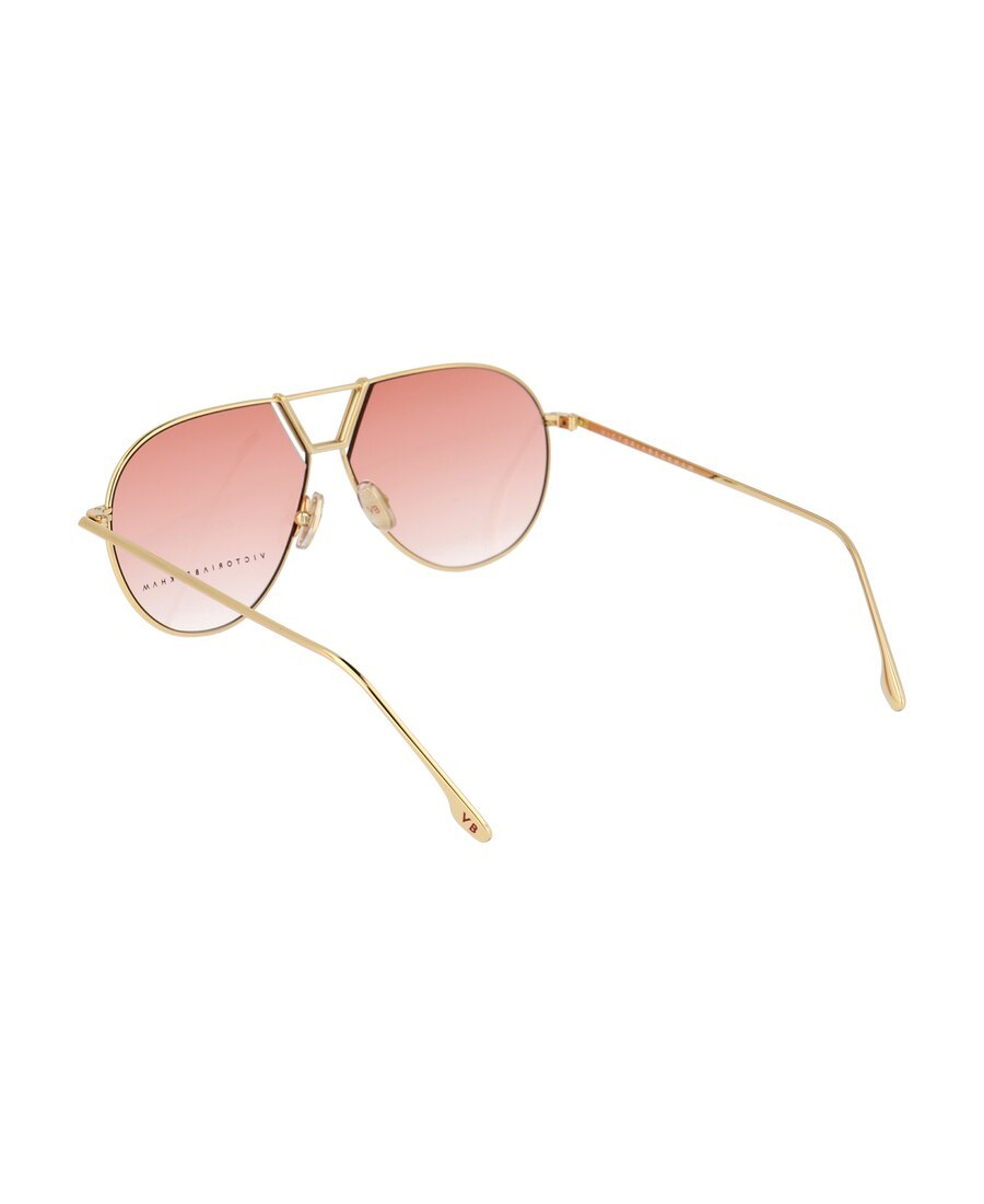 Victoria Beckham Aviator Frame Sunglasses In Pink