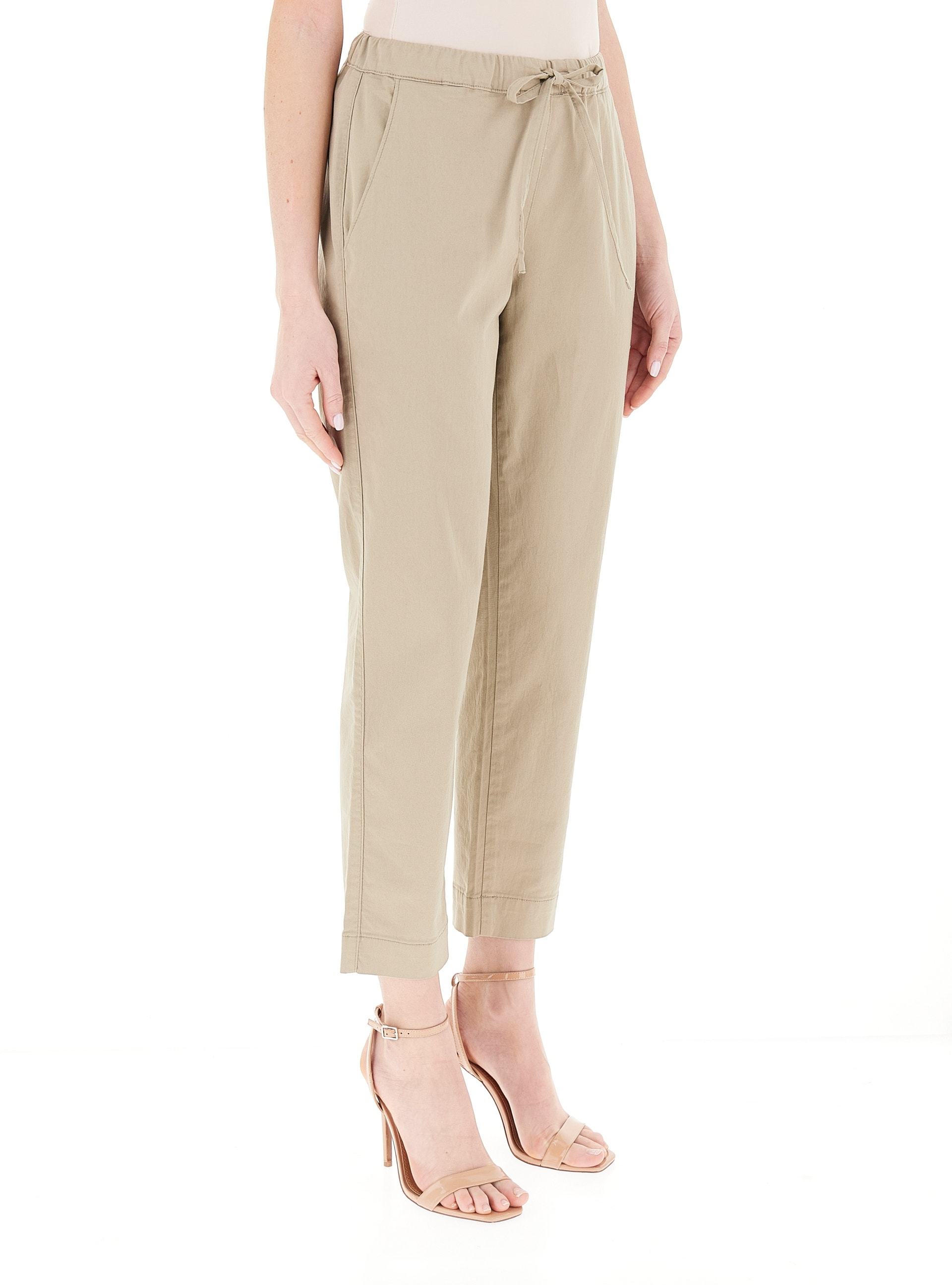 Max Mara Lace-up Elastic Waist Casual Pants