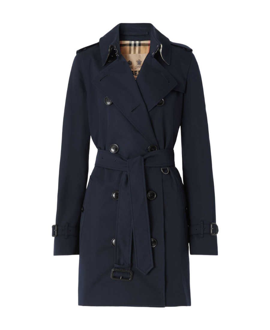 Burberry Kensington Heritage Trench Coat In Blue
