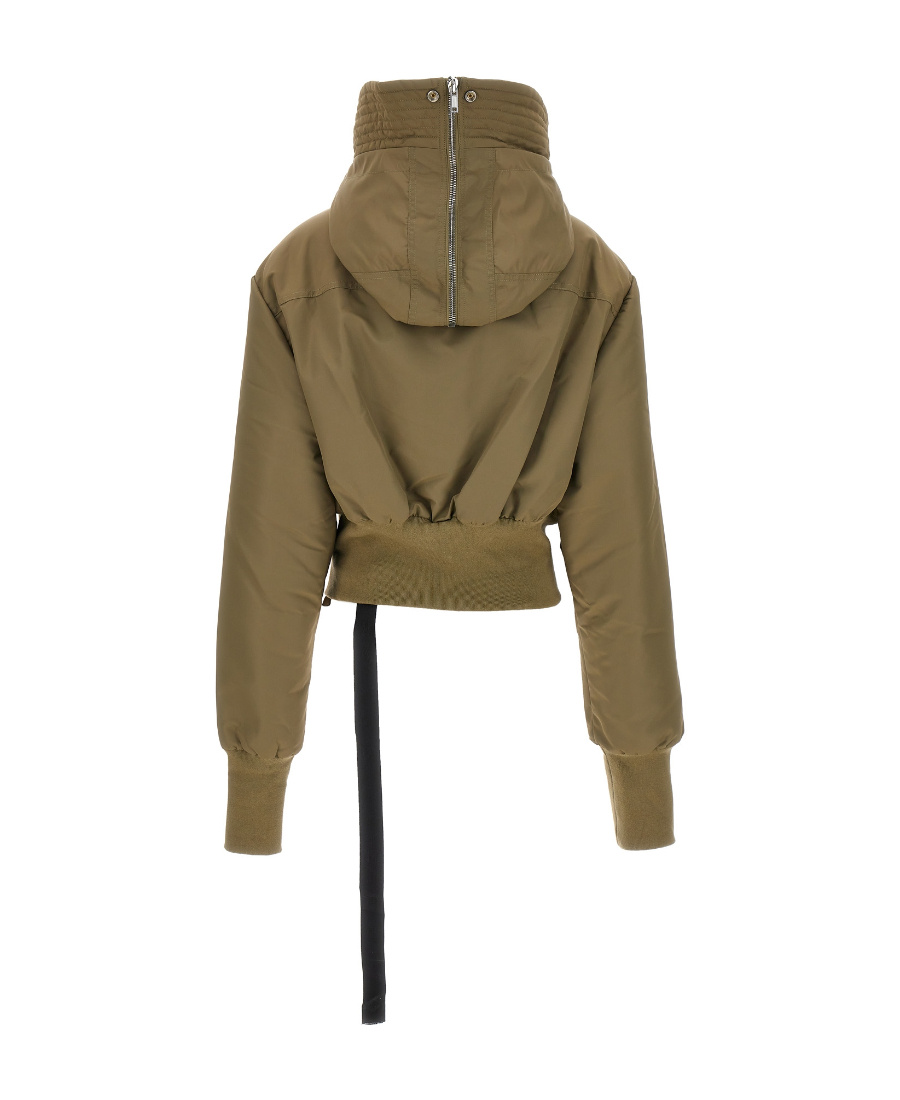 Rick Owens Extra-long Sleeve Parka Jacket In Green