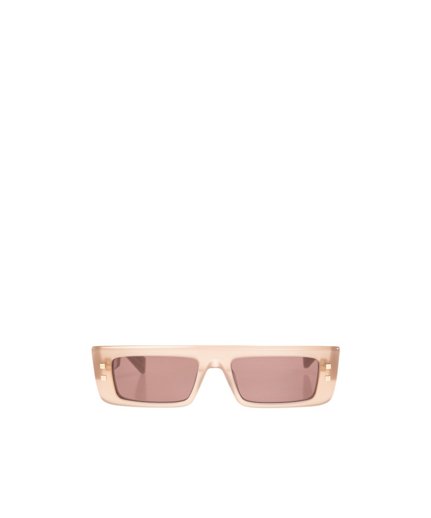 Balmain Rectangular Sunglasses In Nude