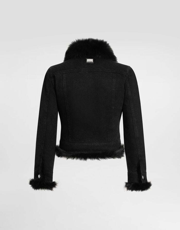 Dolce & Gabbana Dolce  Gabbana Cropped Denim Jacket In Black