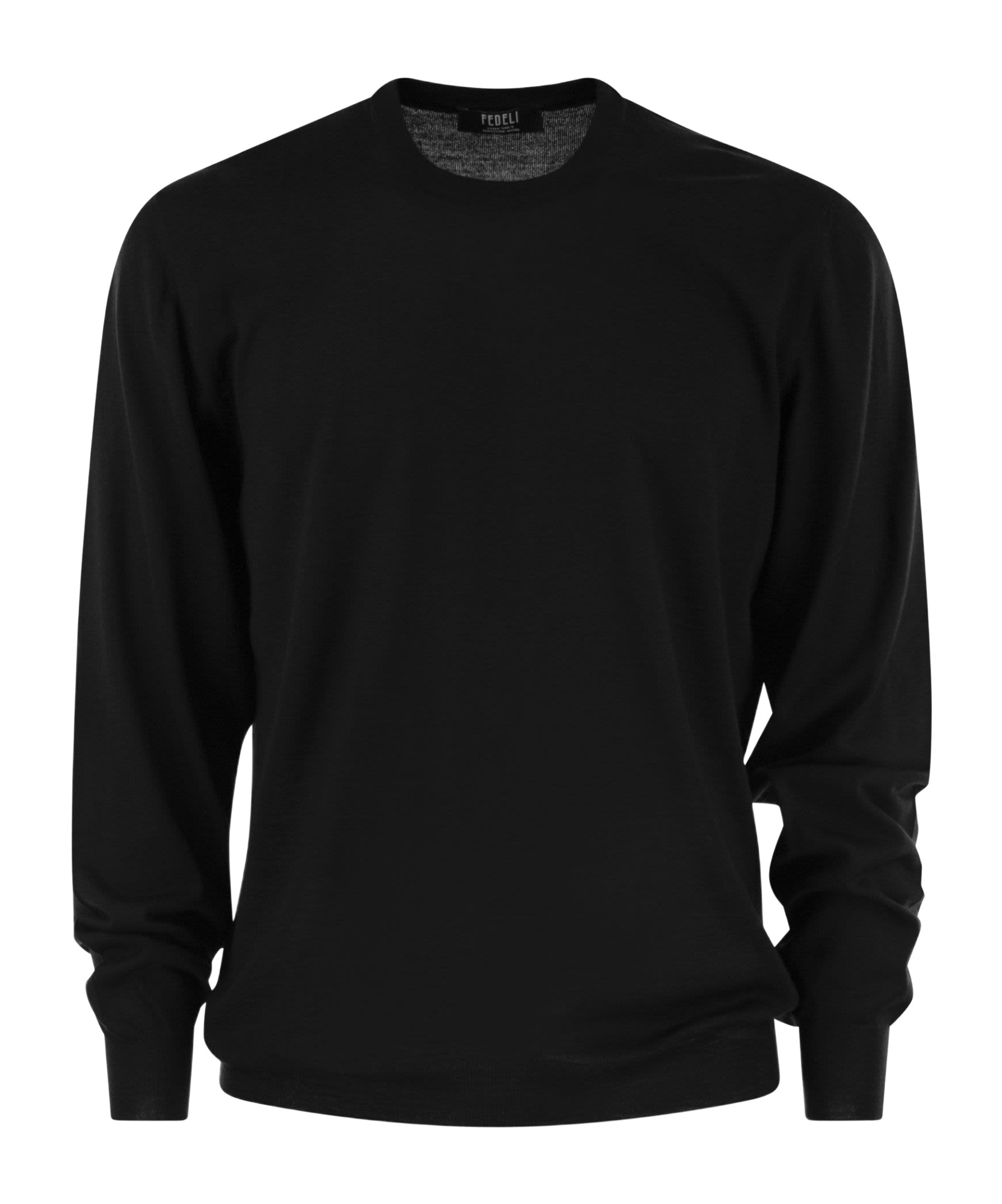 Fedeli Round Neck Sweater In Black