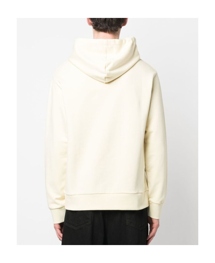 Apc A.p.c. Logo Printed Drawstring Hoodie In White