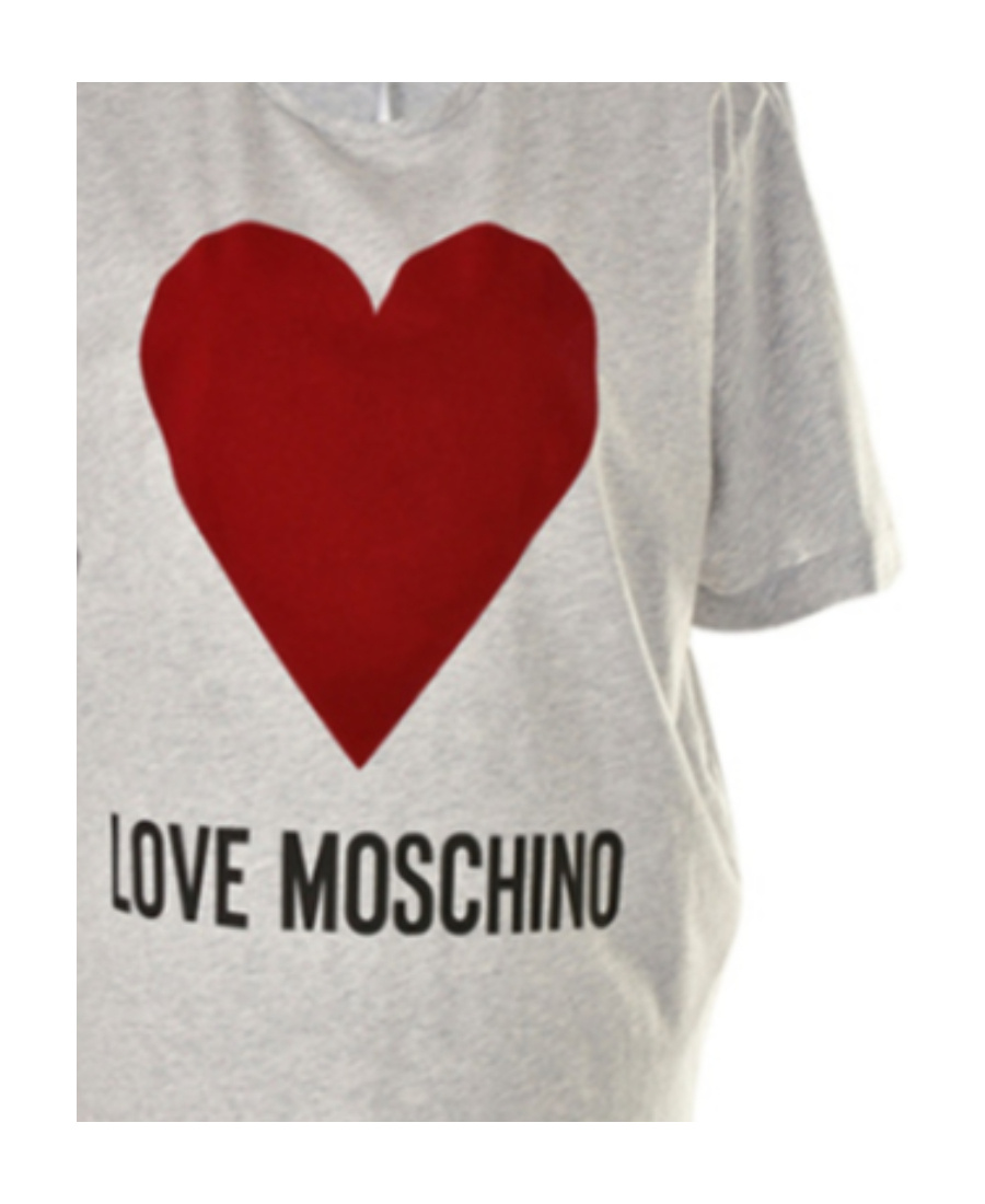 Moschino Love Printed Pattern T-shirt In Gray