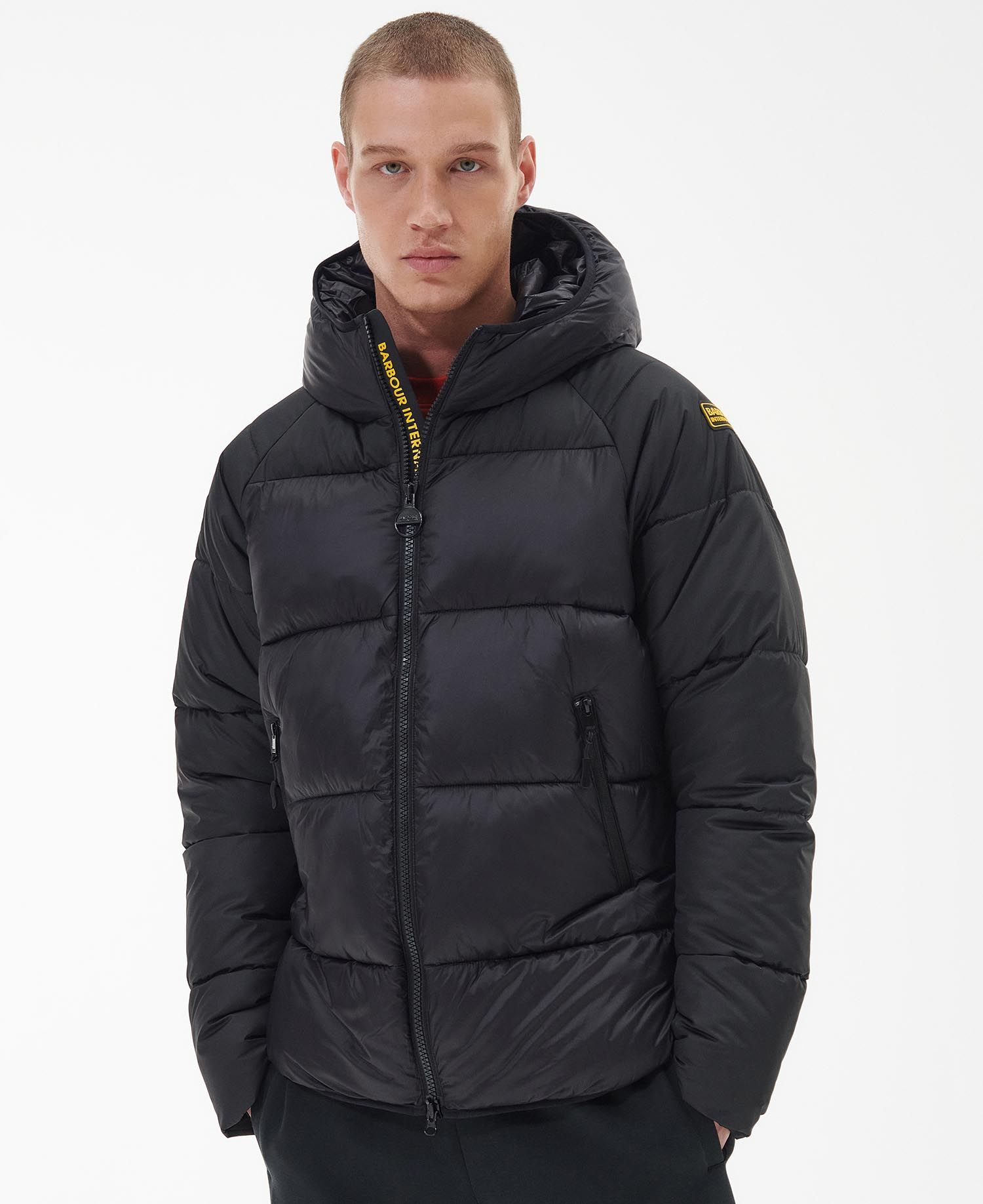 Shop Barbour Hoxton Quilted Padded Jacket In Black