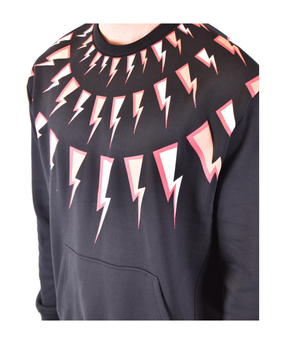 Neil Barrett Thunderbolt-print Sweatshirt In Black