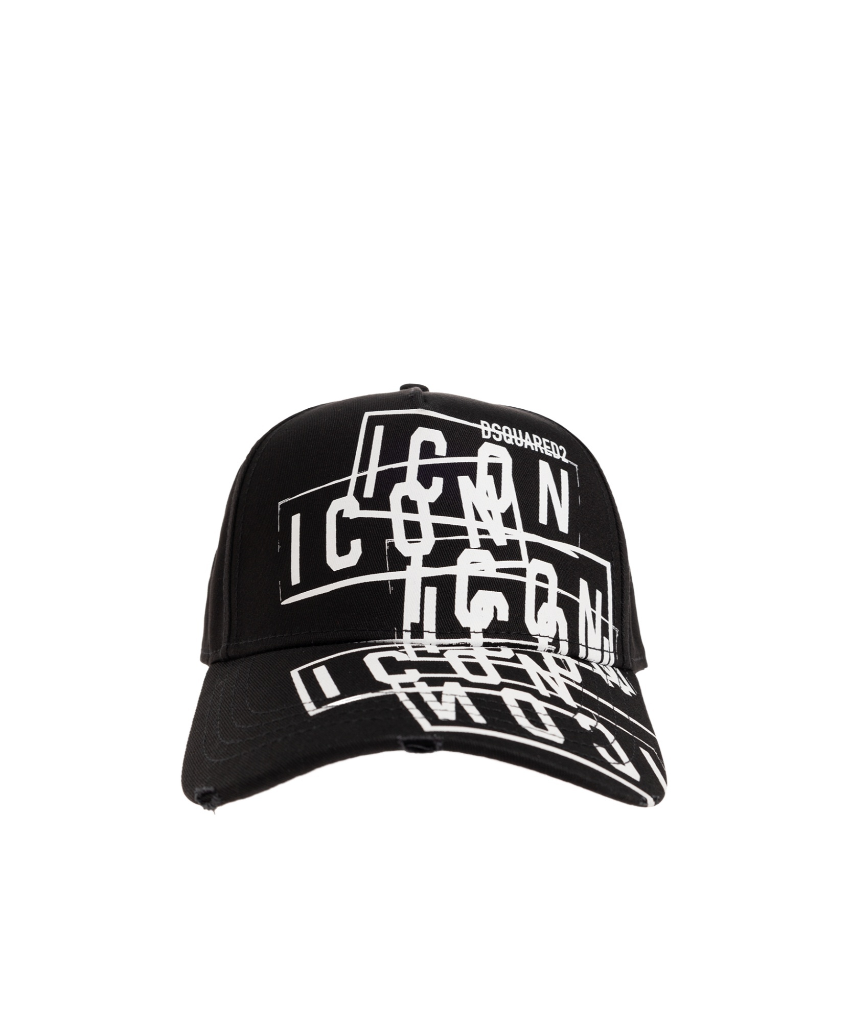 Shop Dsquared2 Logo-print Cotton Cap In Black