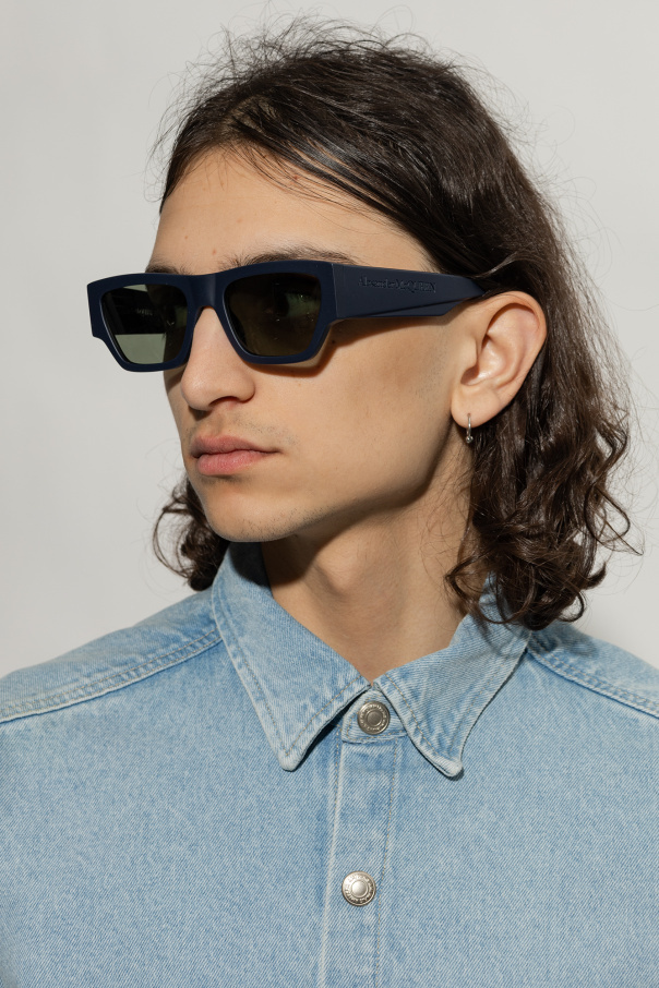 Alexander Mcqueen Square-frame Sunglasses In Black