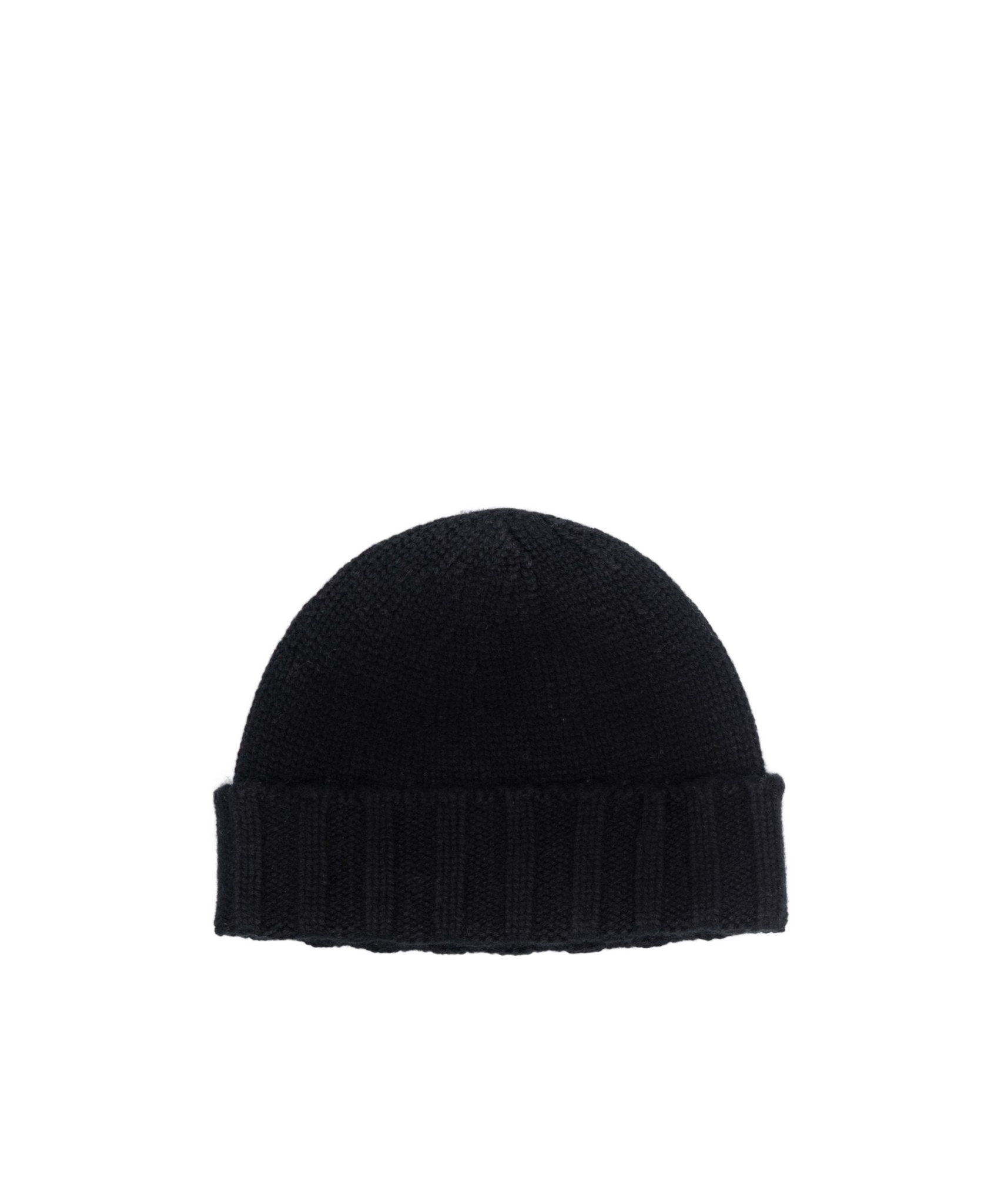 Drumohr Ribbed-hem Cashmere Beanie Hat In Black