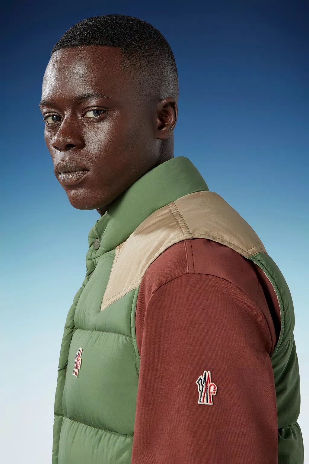 Moncler Grenoble Veny Nylon Quilted Down Vest In Green