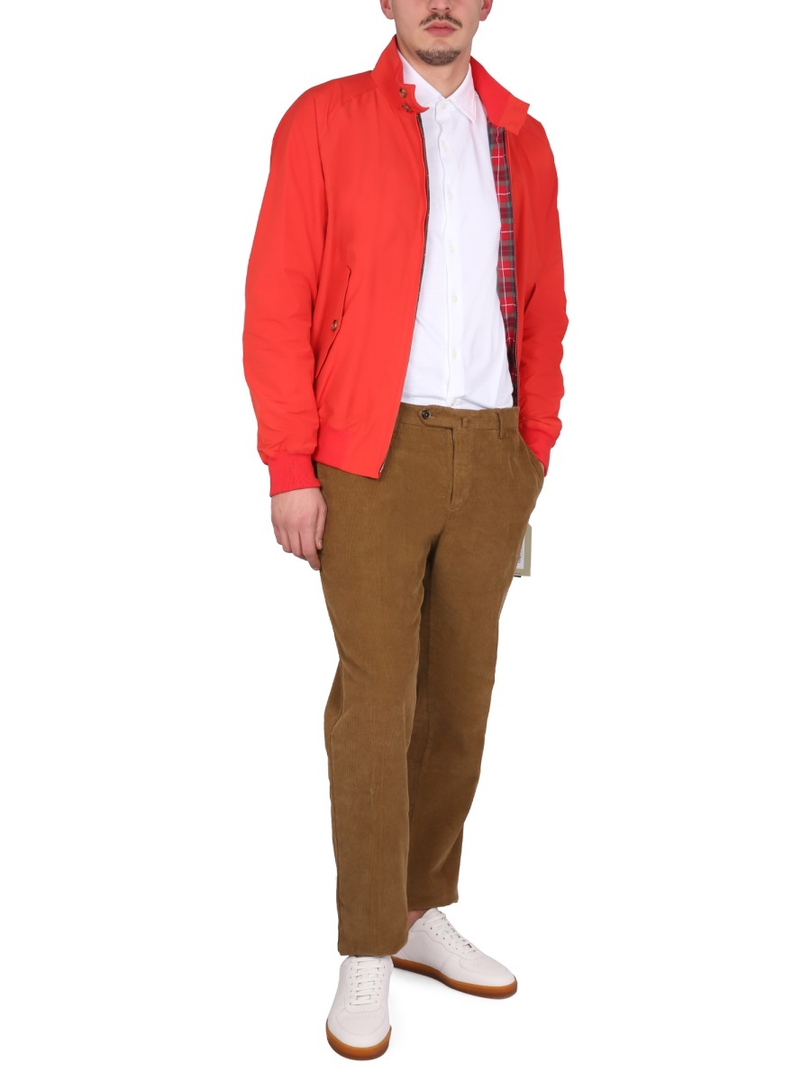 Baracuta Long-sleeve Zipped Bomber Jacket In Red
