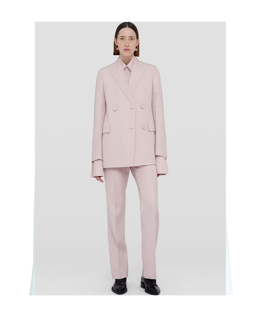 Jil Sander Pressed-crease Tailored Trousers In Pink