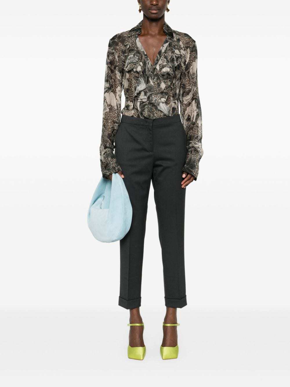 Etro Cropped Trousers With Tailored Silhouette In Black