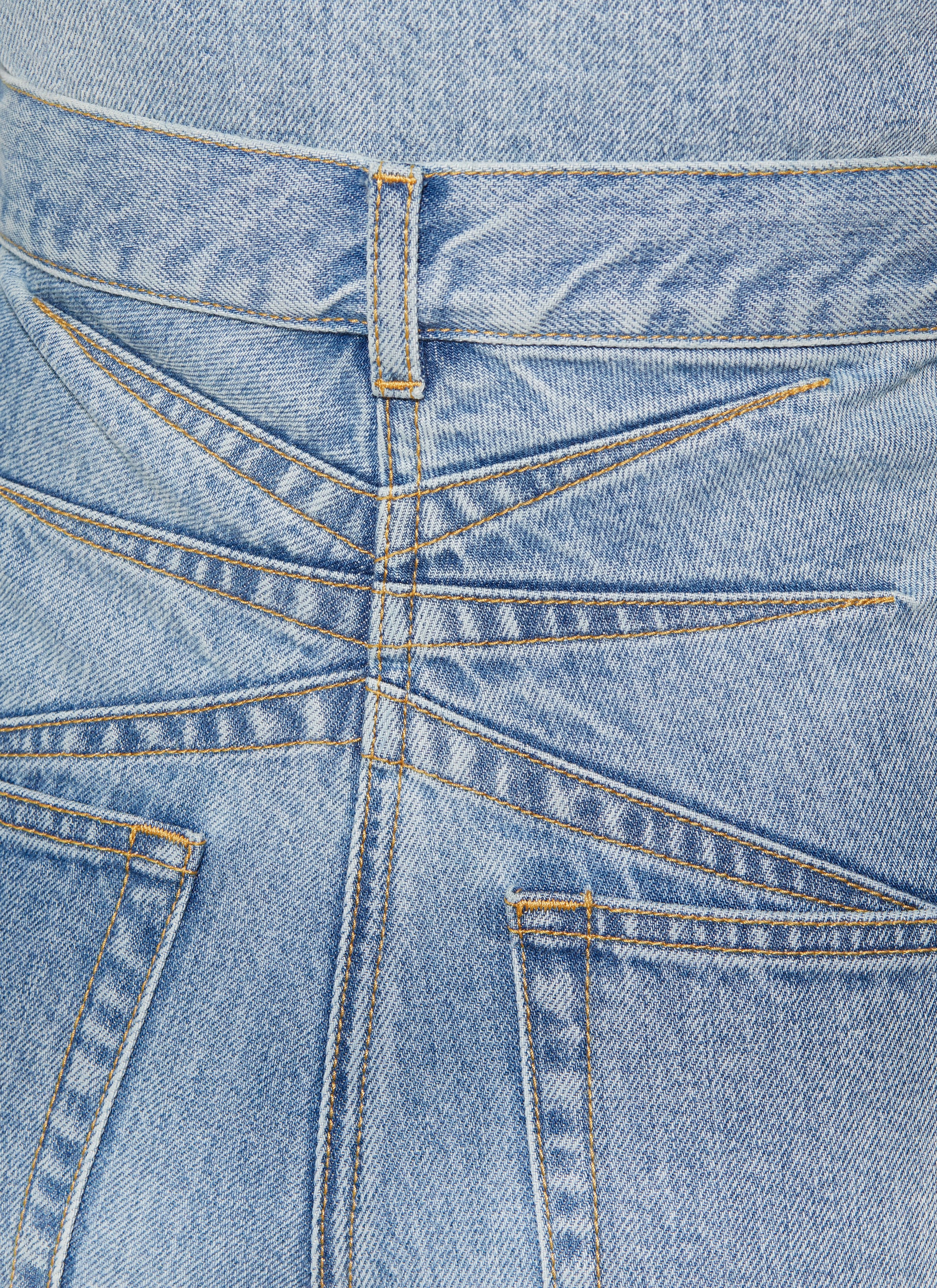 Alaïa Long Miniature Jeans In Blue