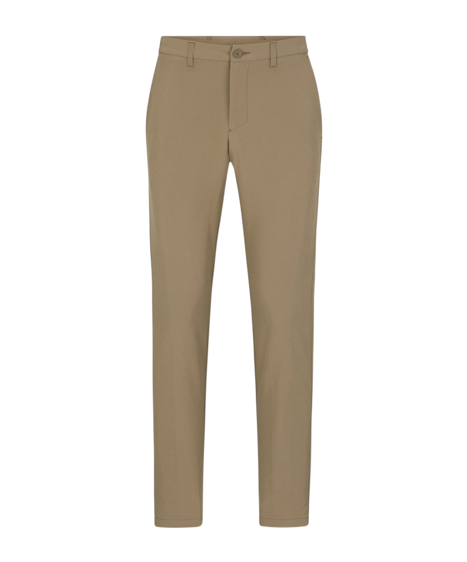 Hugo Boss Slim-fit Chinos In Easy-iron Four-way Stretch Fabric In Brown