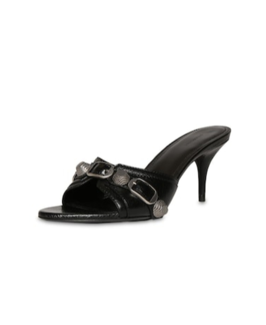 Balenciaga Black Open-toed Heels Sandals
