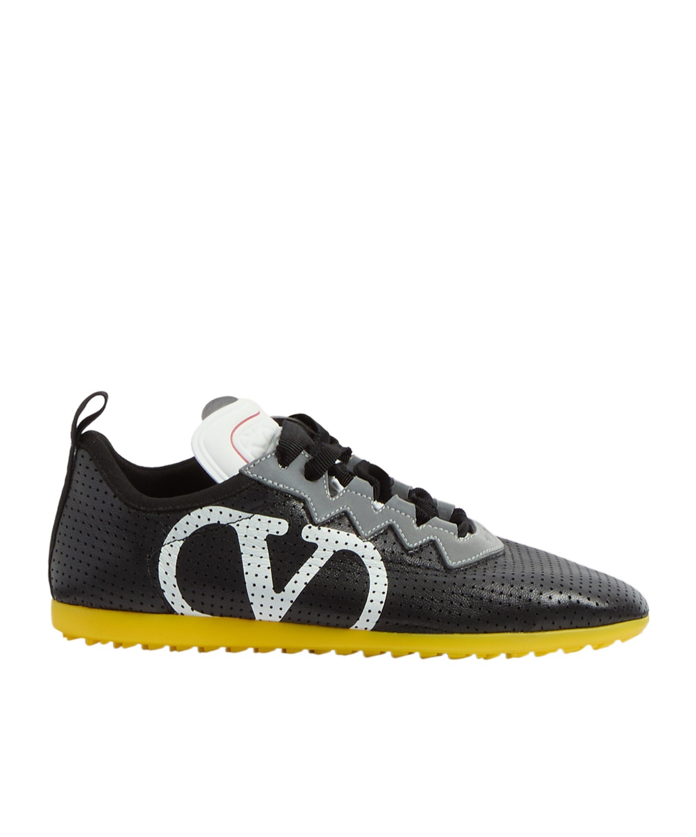 Valentino Chromathon Perforated Sneakers In Black