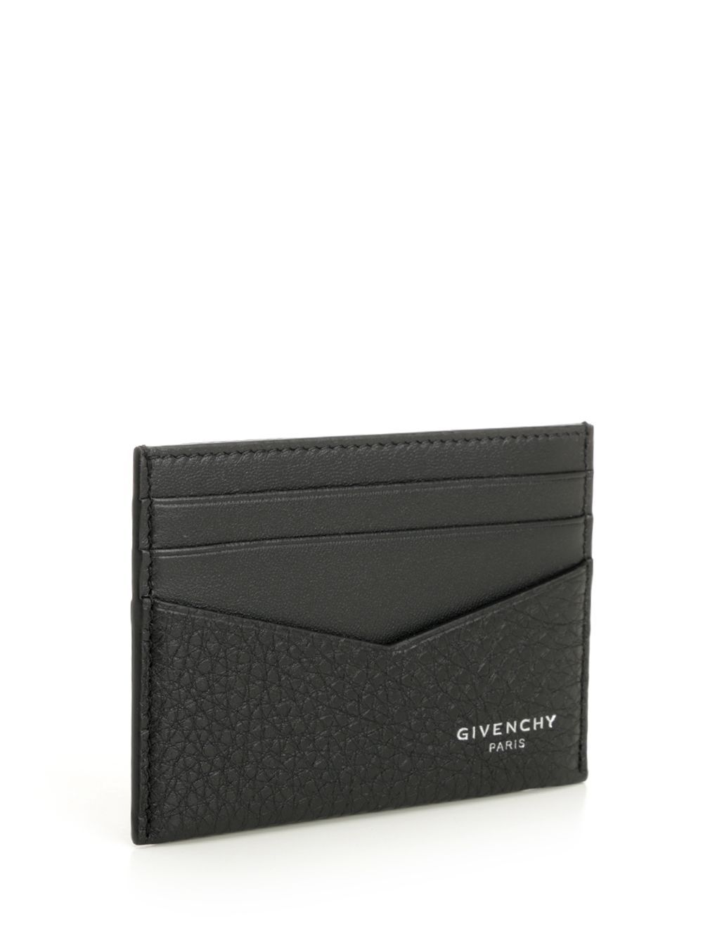 Givenchy Textured Black Wallet With Multiple Card Slots In Black