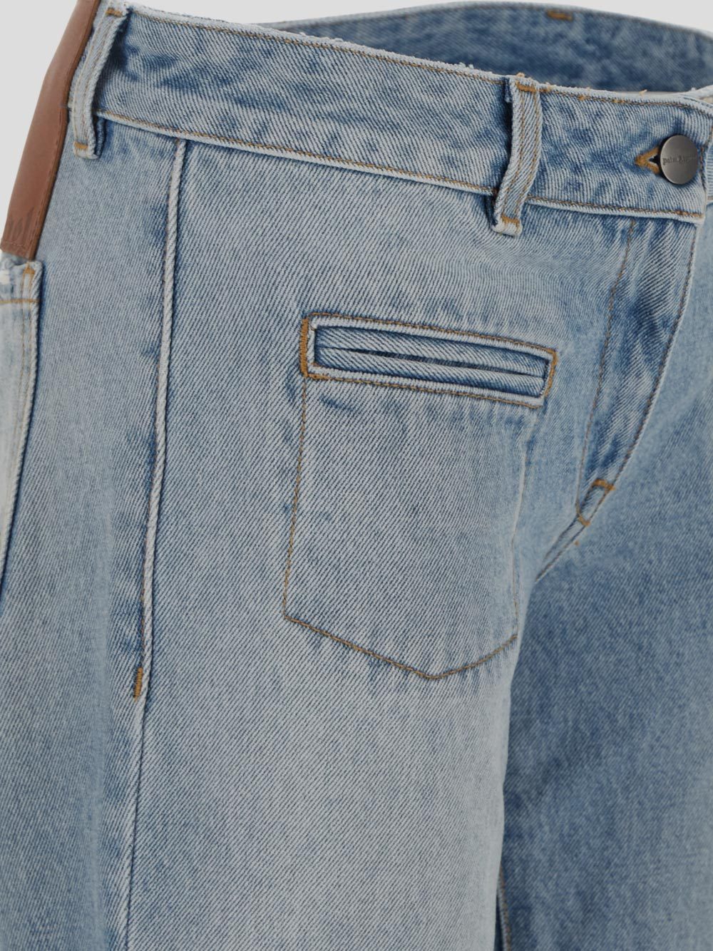 Palm Angels Low-rise Bootcut Jeans In Gray