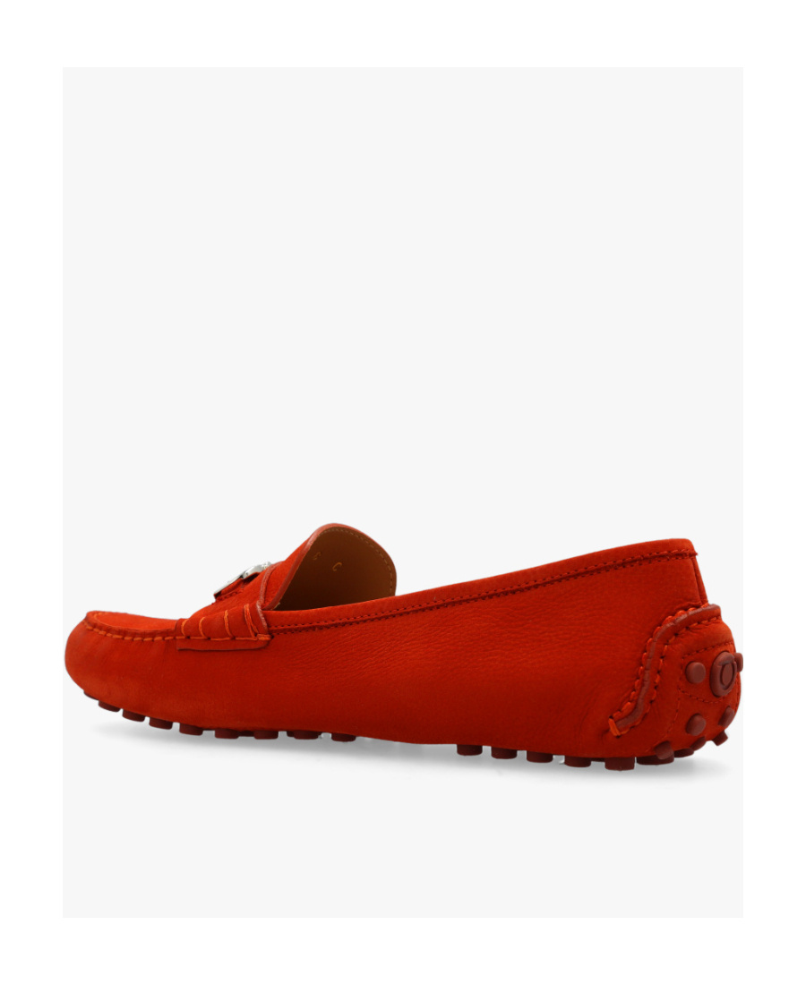 Ferragamo Salvatore Gancini-plaque Slip-on Loafers In Brown
