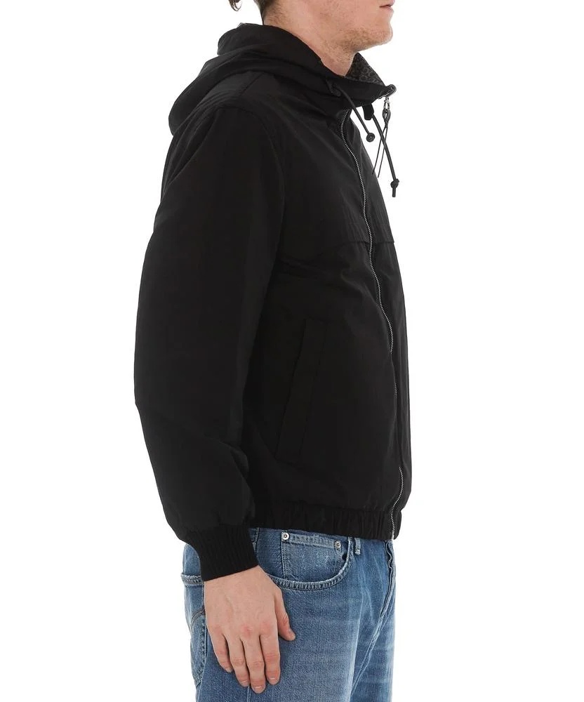 Ferragamo Double-sided Gancini With Hat Casual Jacket In Black