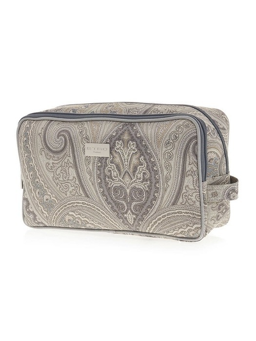 Etro Zipper Clutch In Gray
