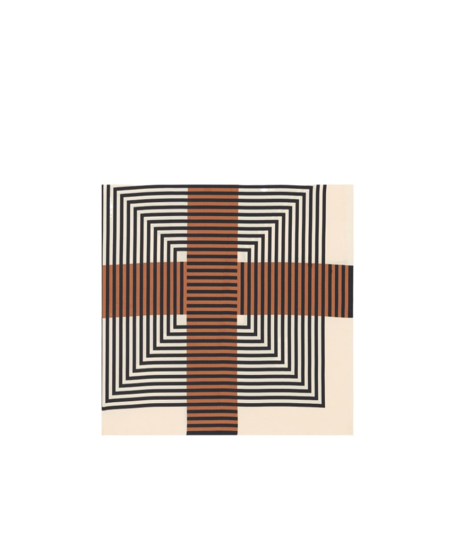 Saint Laurent Square Silk Scarf In Black
