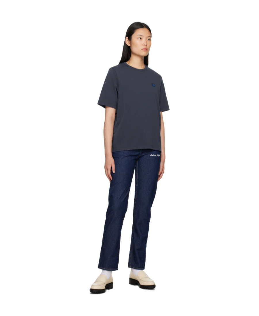 MAISON KITSUNÉ T-SHIRT WITH ROUND NECK AND SHORT SLEEVES 