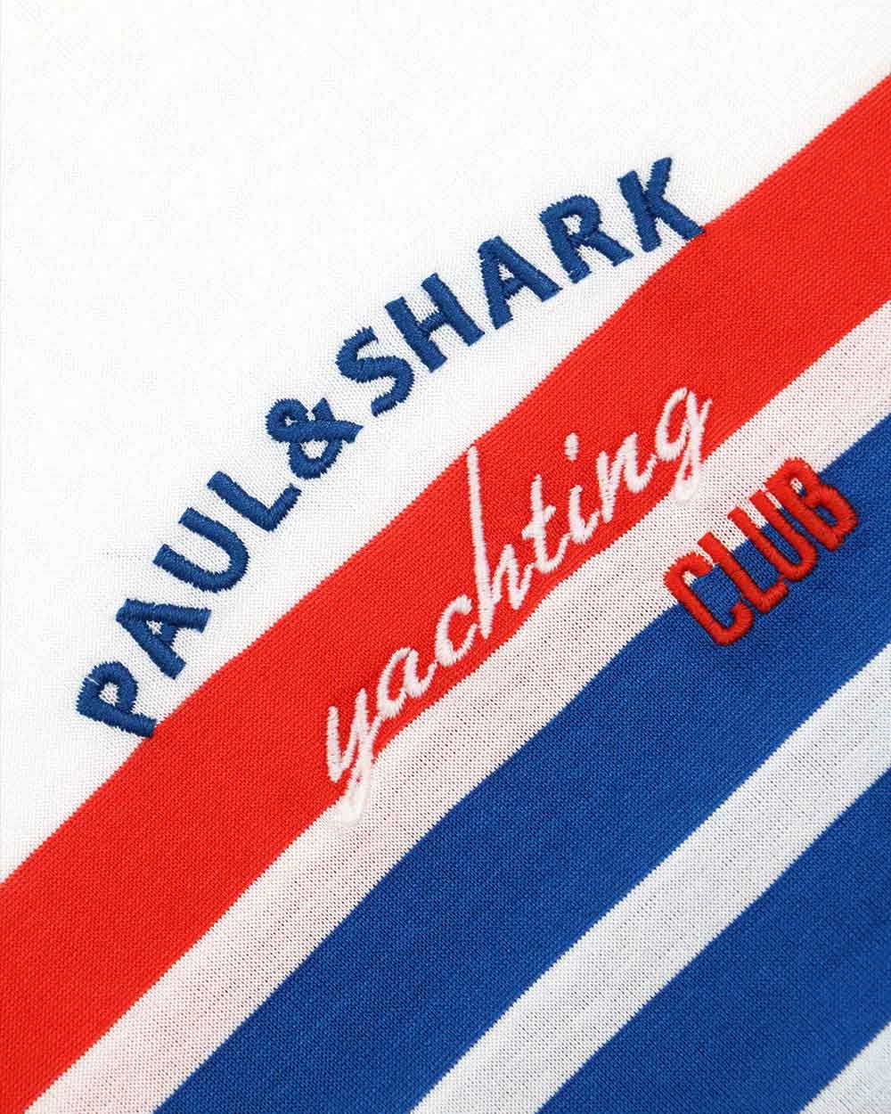 Shop Paul & Shark Logo Striped Long-sleeved T-shirt In Blue