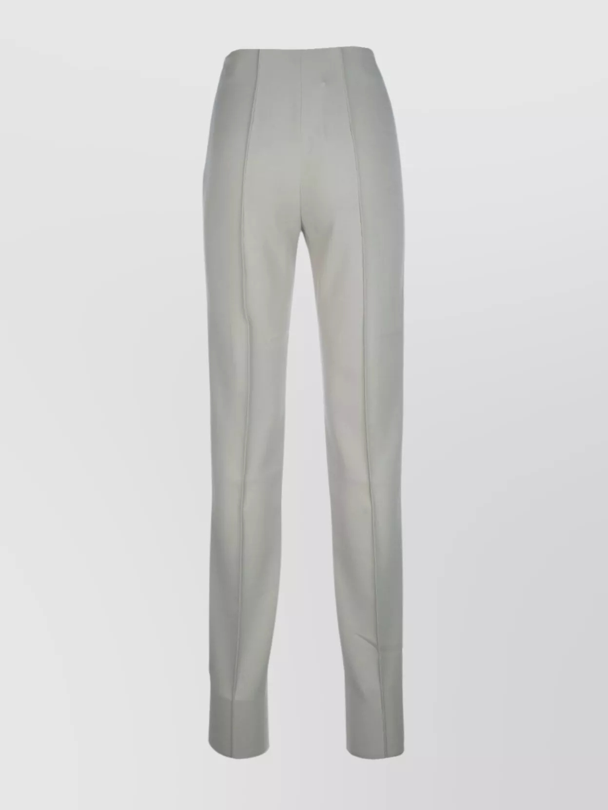 Giorgio Armani High Waist Slim Fit Trousers With Seam Detailing In Gray
