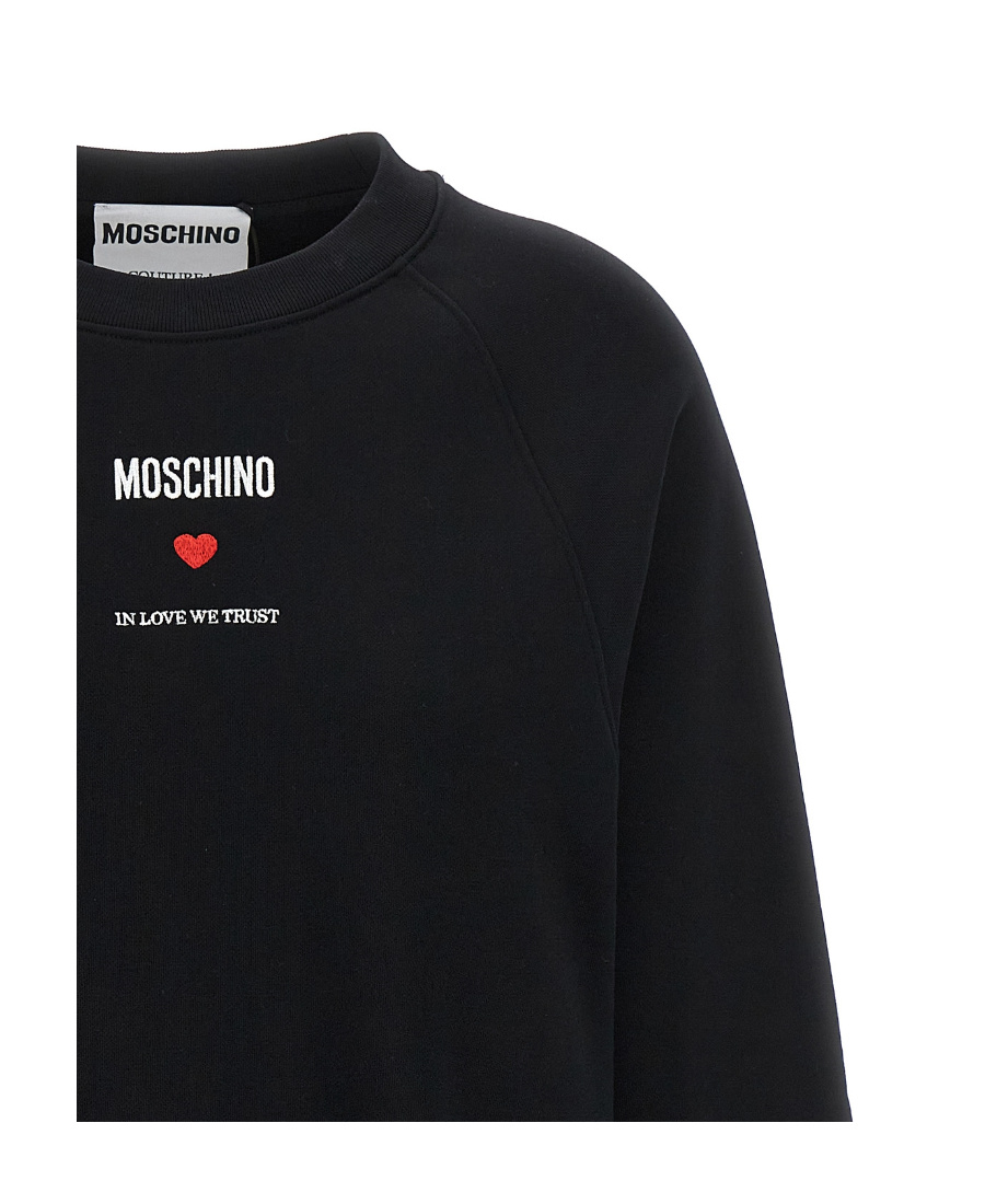 Moschino In Love We Trust Sweatshirt Black In Black