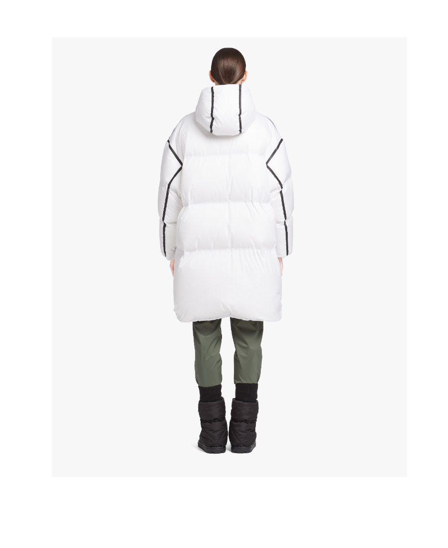 PRADA OVERSIZED TECHNICAL NYLON DOWN COAT