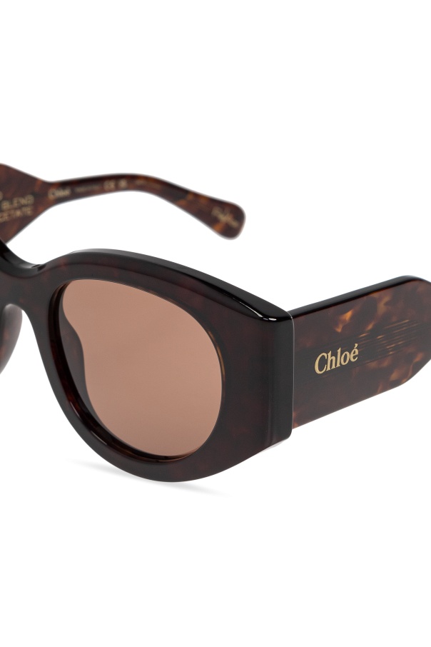 Chloé Logo Sunglasses In Black