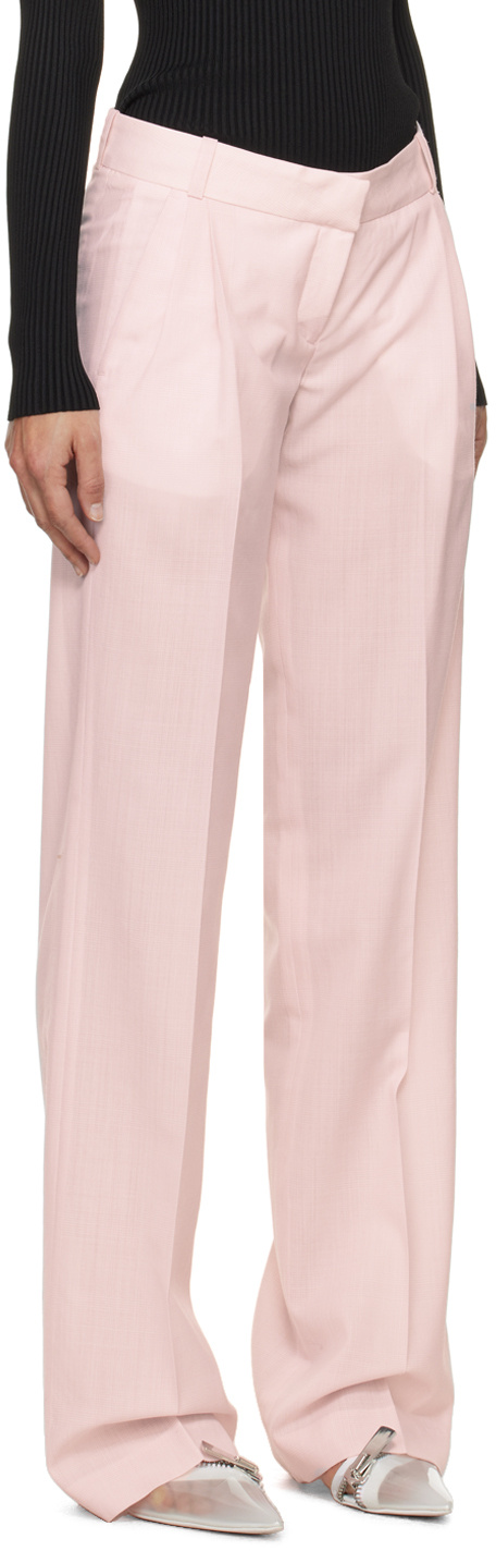 Coperni Loose Wool Casual Pants In Pink