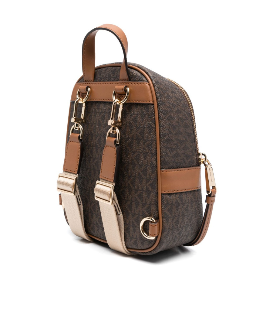 Michael Kors Logo Backpack In Brown