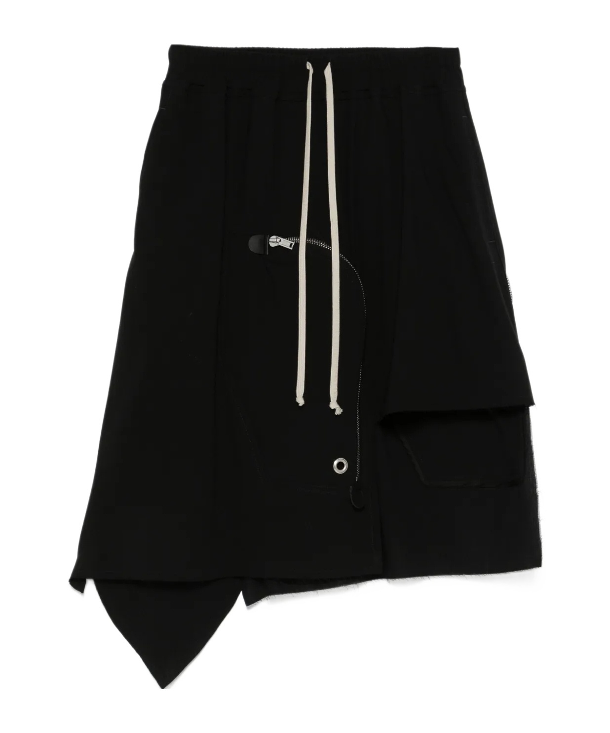 Rick Owens Wool Mini Skirt In Black