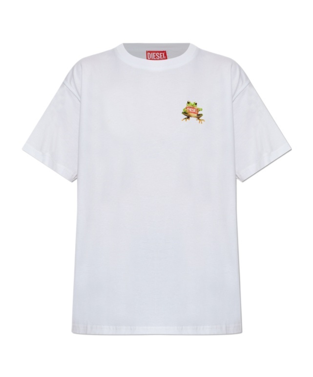 Diesel Frog-print T-shirt In White