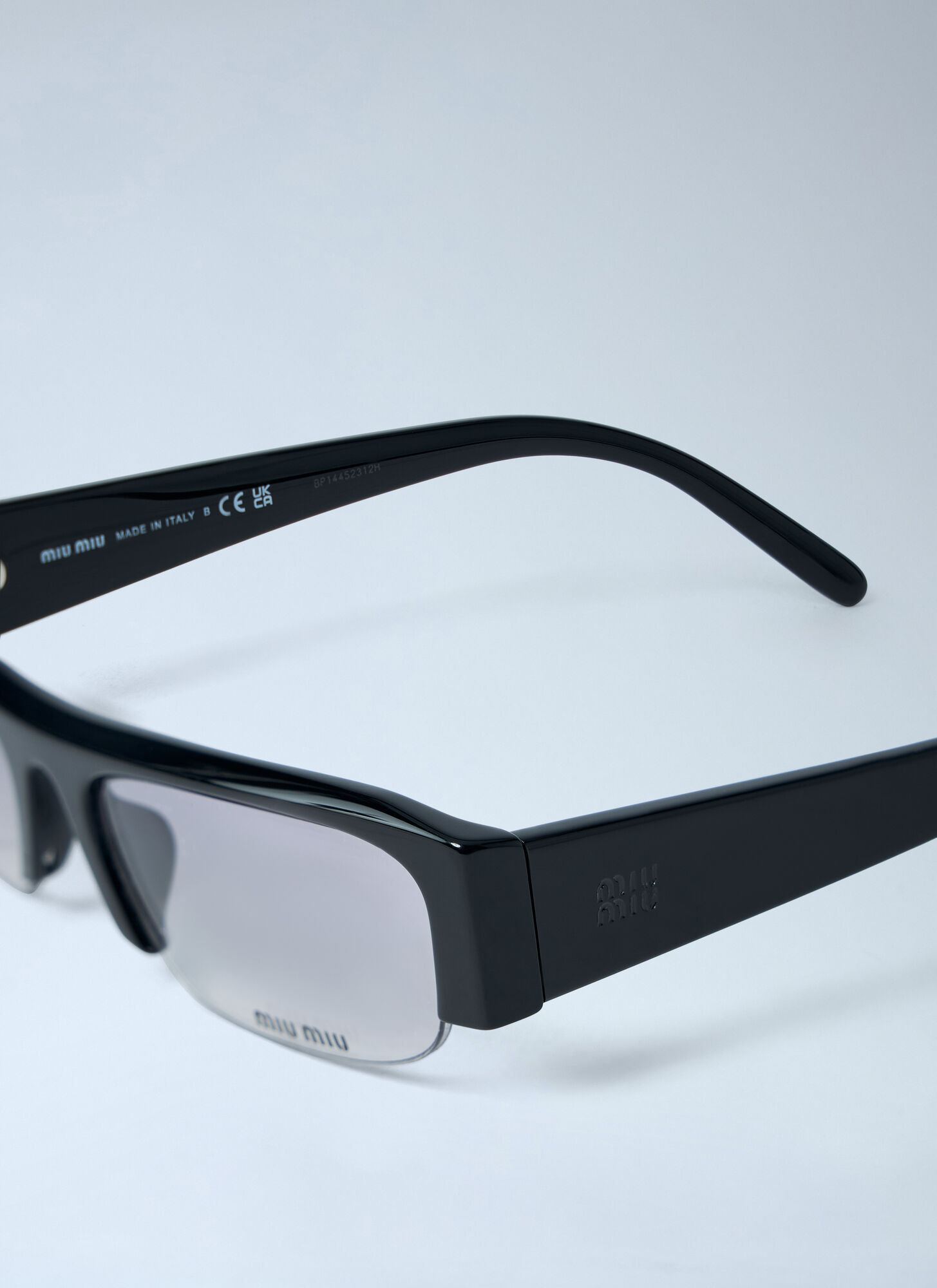 Miu Miu Rectangular Acetate Sunglasses In Blue