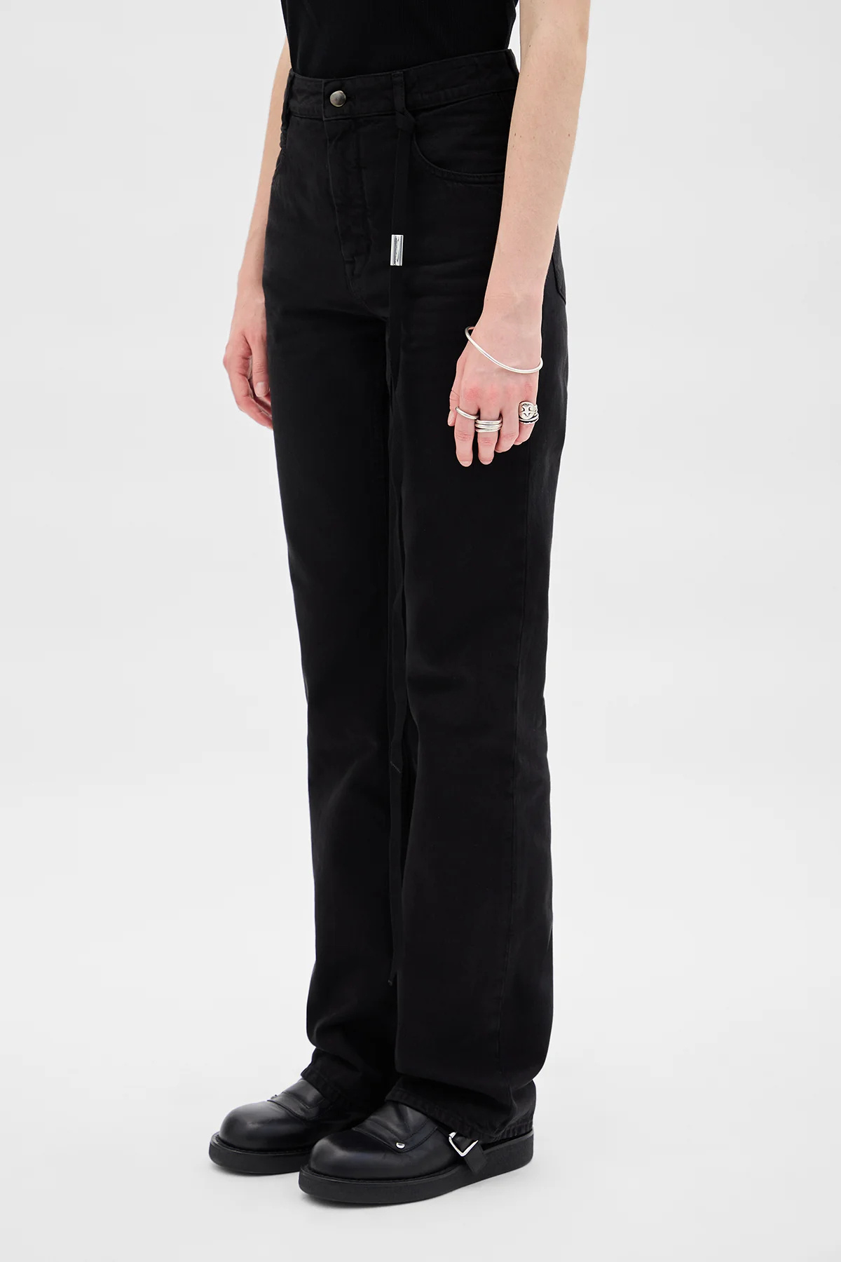 Ann Demeulemeester Black Polly 5 Pocket High-comfort Jeans In Black