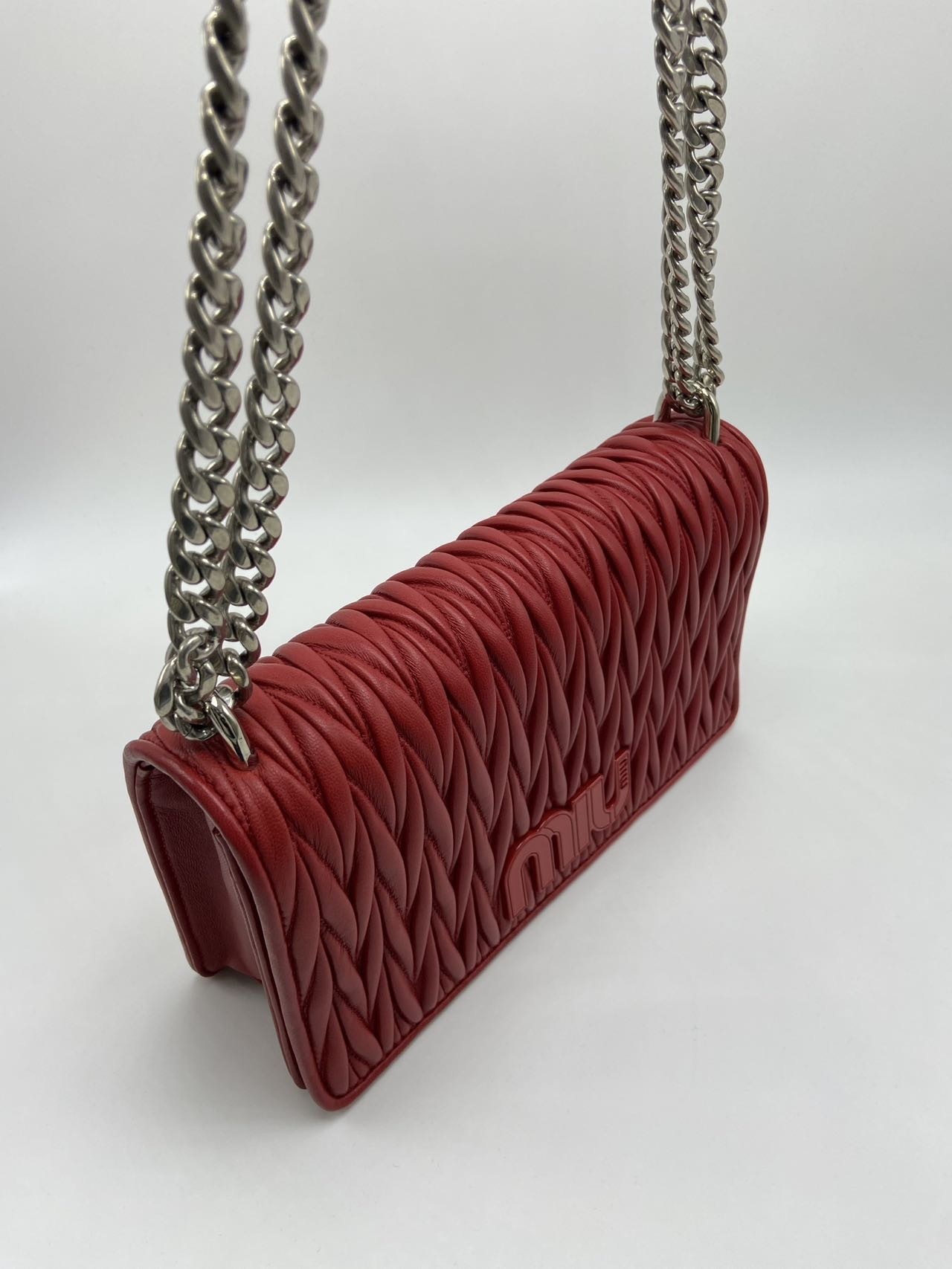 Miu Miu Flap Shoulder Bag In Brown