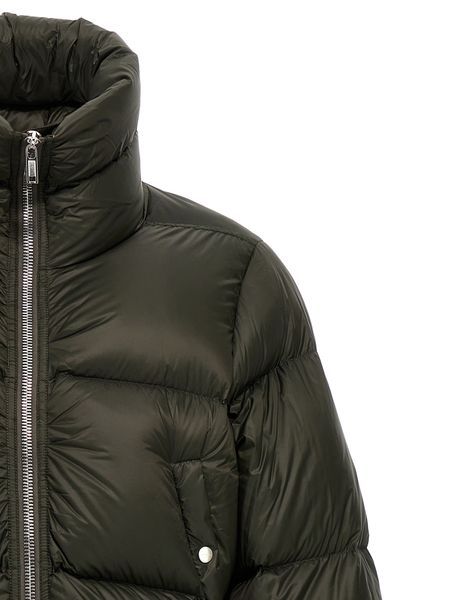 Rick Owens Green Porterville Turtle Down Jacket In Black