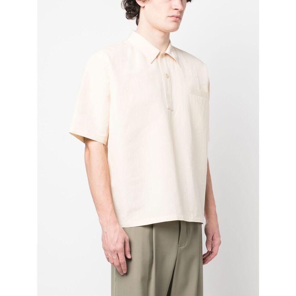 Auralee Washed-effect Classic Polo Shirt In Neutral
