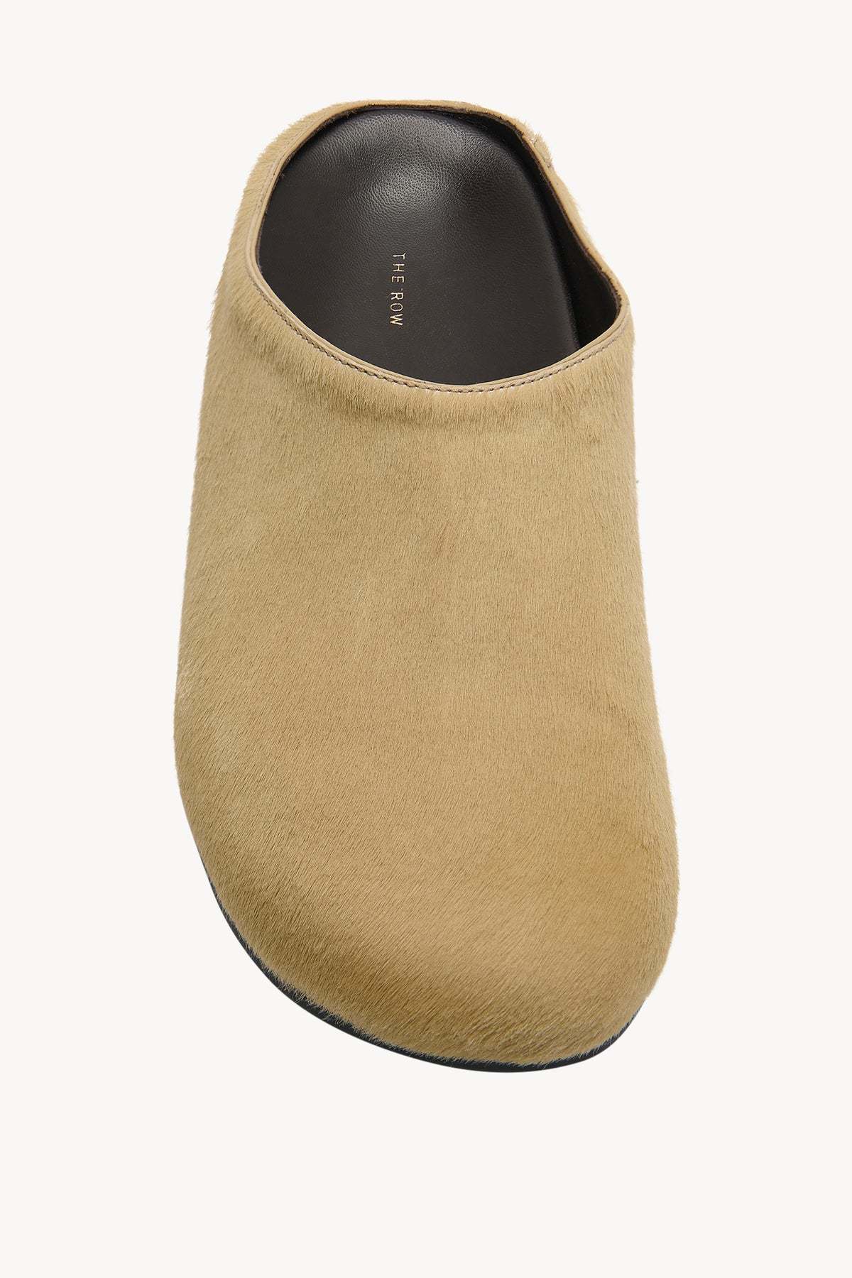 The Row Beige Calf Hair Hudson Slippers In Brown