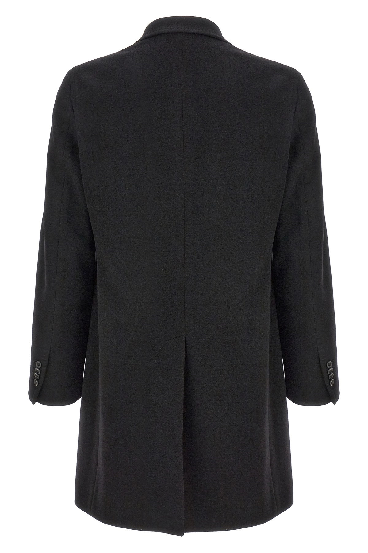 Tagliatore Tailored Coat With Notch Lapel And Pockets In Black