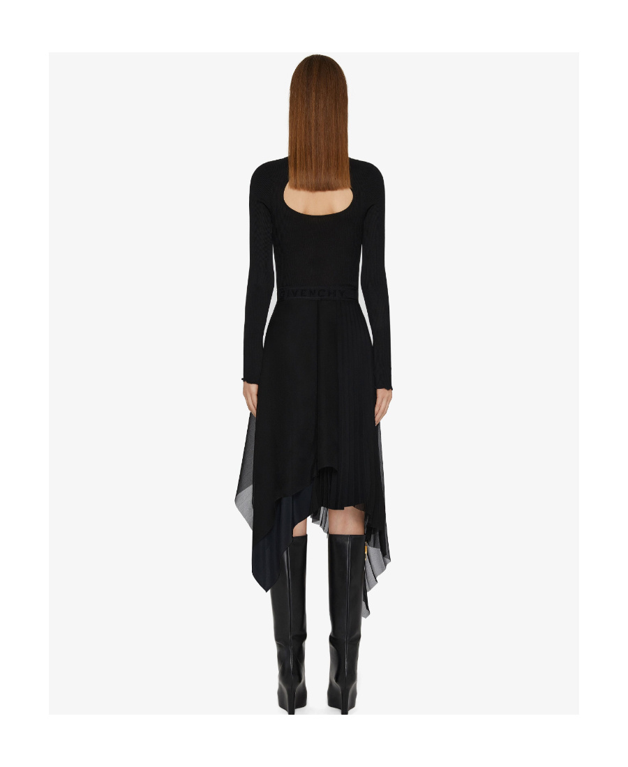 Givenchy Scallop-edge Roll Neck Jumper In Black