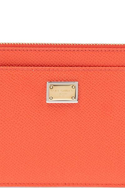 Dolce & Gabbana Large Logo Tag Leather Cardholder
