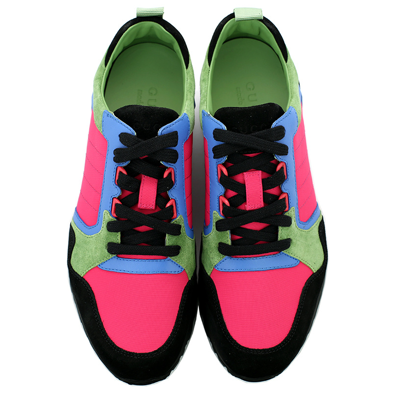 GUCCI TIE-UP COLOR LEISURE SPORTS SHOES