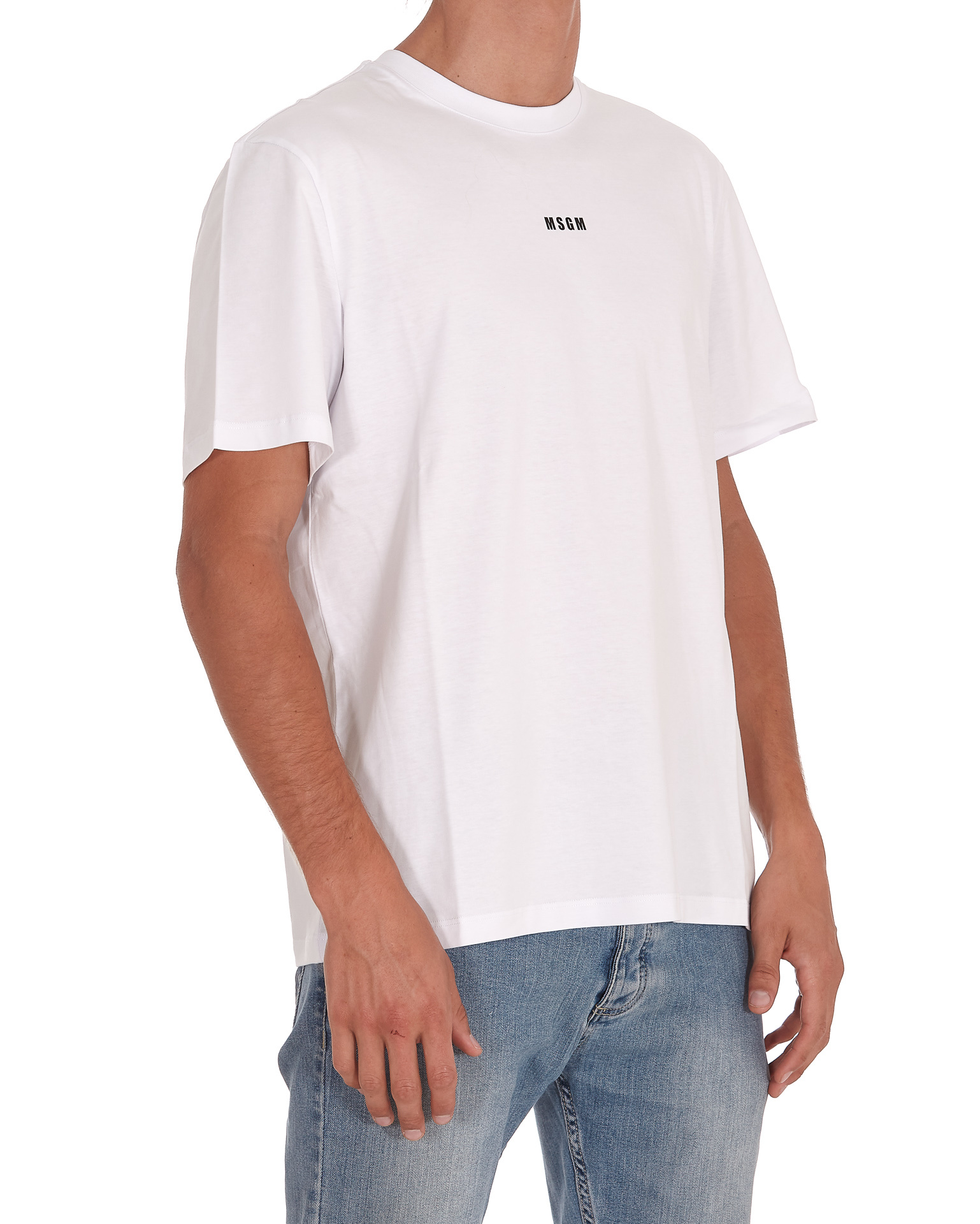 Msgm Logo-print Cotton T-shirt In White
