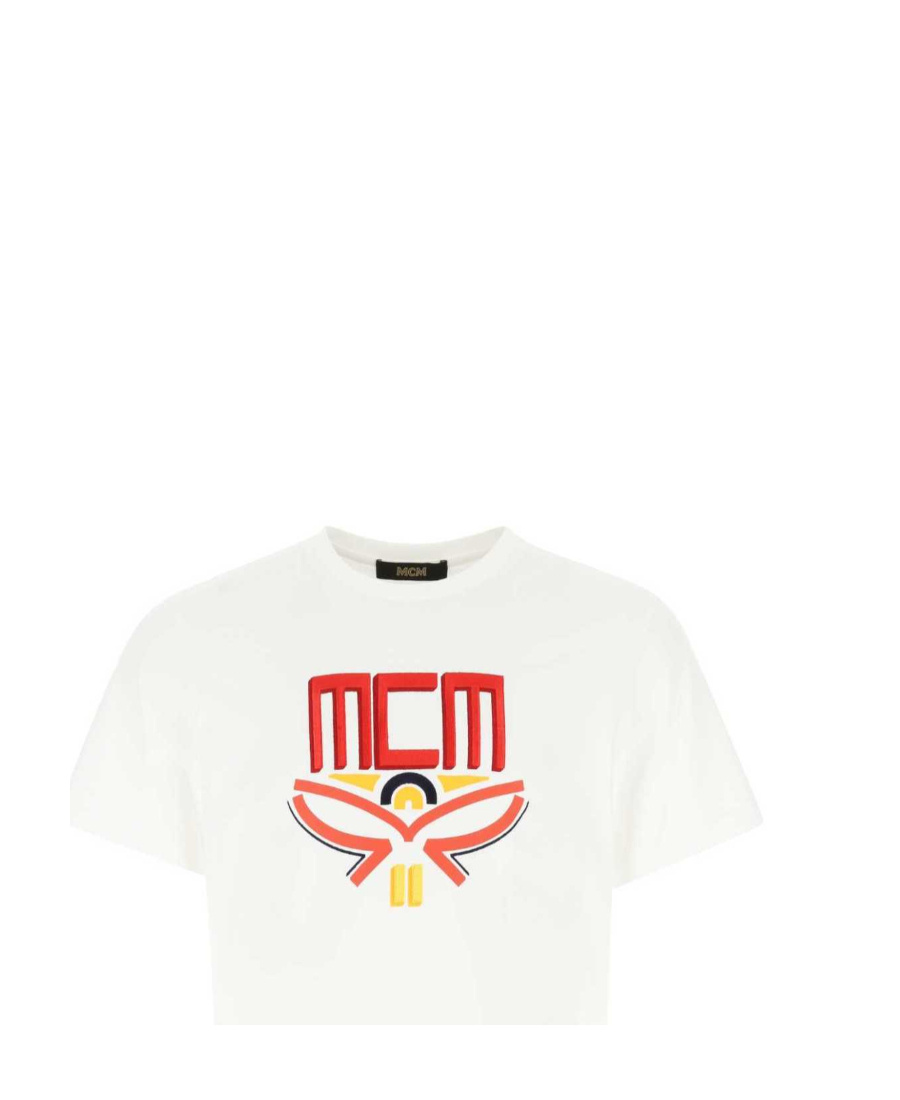 Mcm Round-necked Casual T-shirt In White